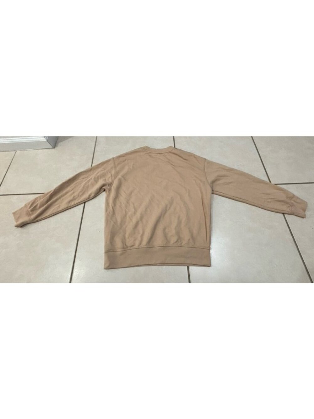 Levi's Crewneck Sweatshirt Men's Tan Beige Fleece Lined Standard Fit Size S - Picture 5 of 11